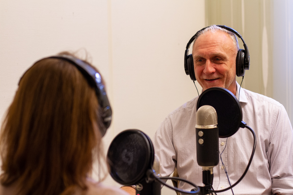 Kew Gardens' Bob Allkin joins Federica Santoro in the studio for the Drug Safety Matters podcast. Photo: UMC